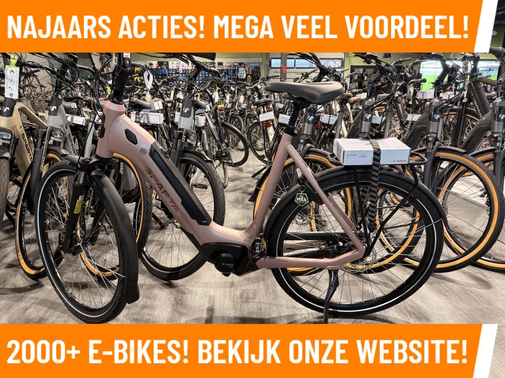 Sparta C-Grid SUPER DEALS Bosch Motor MAGAZIJN OPRUIMING!, 59 cm of meer, Nieuw, 50 km per accu of meer, Sparta