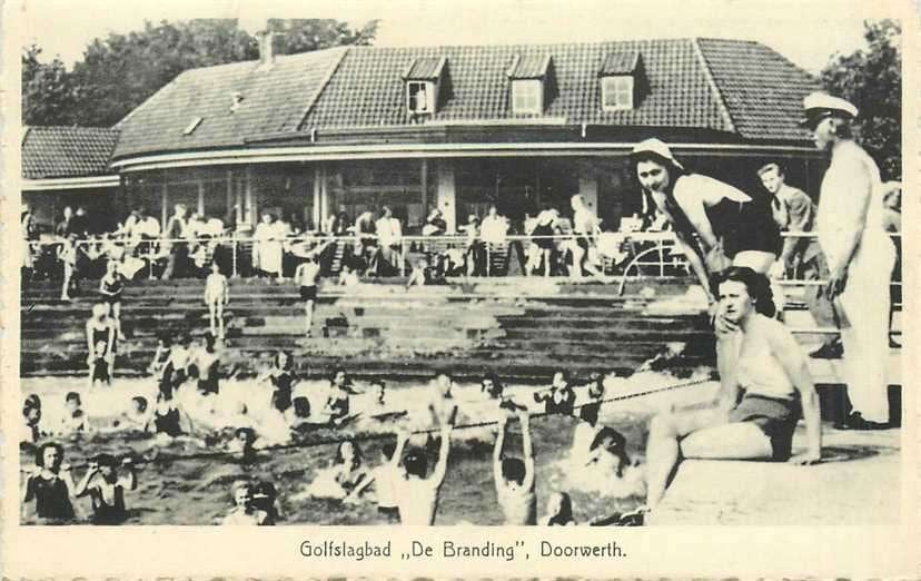 380-820-003 Doorwerth Golfslagbad De Branding, Verzenden, Voor 1920, Gelderland