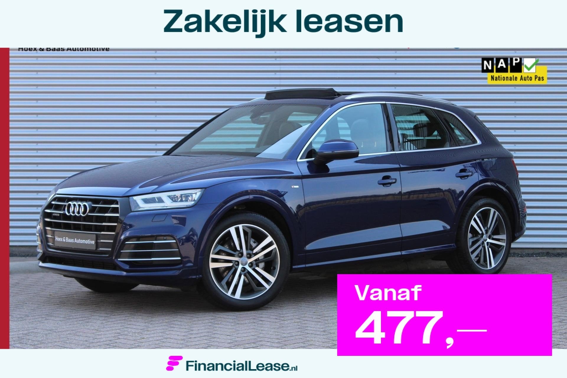 Audi Q5 55 TFSI e quattro Competition/S-line/Pano/Luchtverin, Automaat, 2005 kg, 4 cilinders, Blauw
