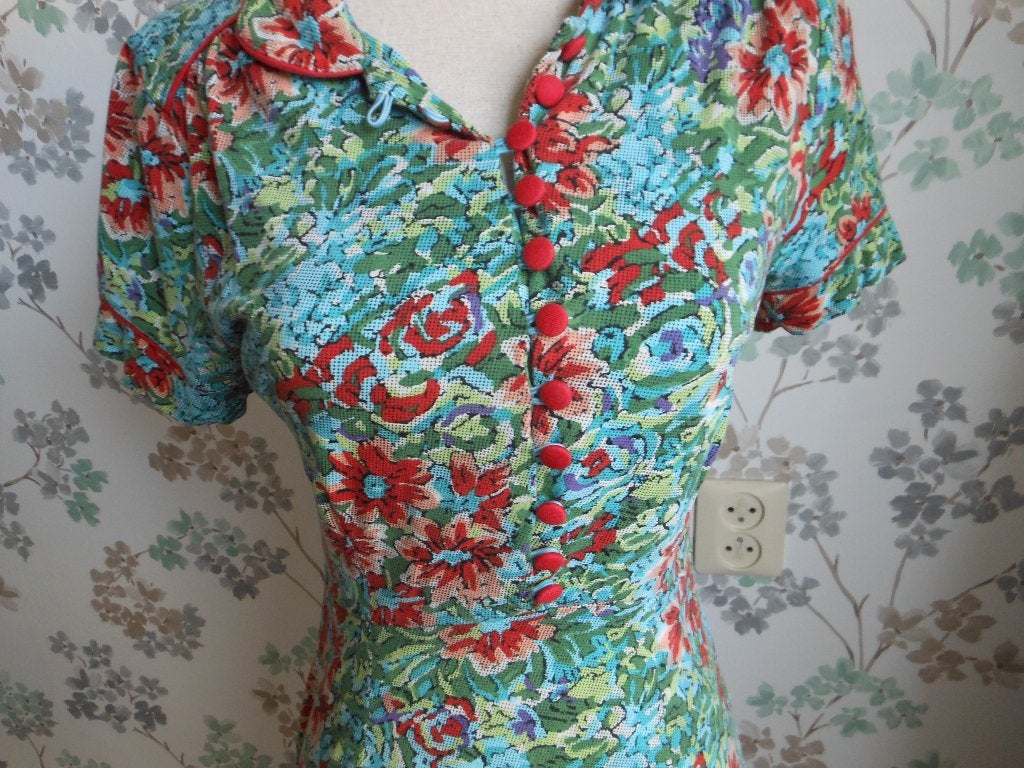 KING LOUIE jurk, Kleding | Dames, Meerkleurig, Ophalen of Verzenden, Zo goed als nieuw, Knielengte