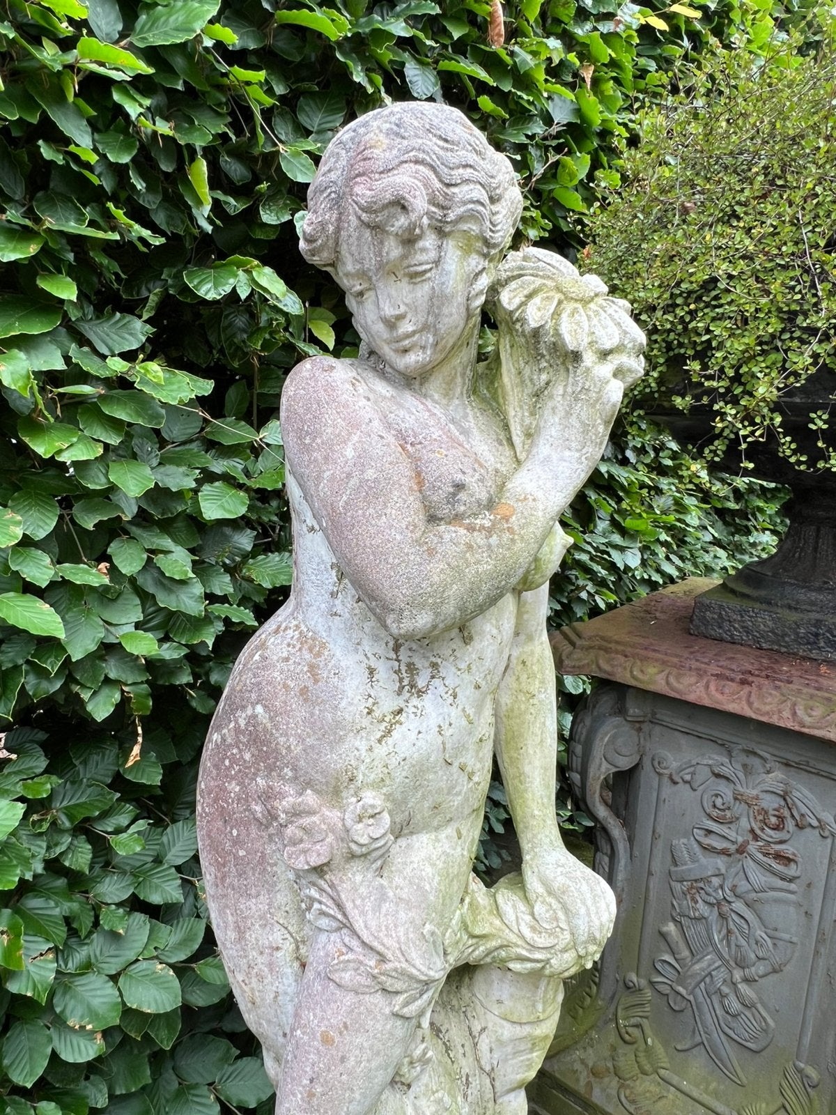 Prachtig Mooi Oud Tuinbeeld , prachtige Patina, Ophalen, Zo goed als nieuw