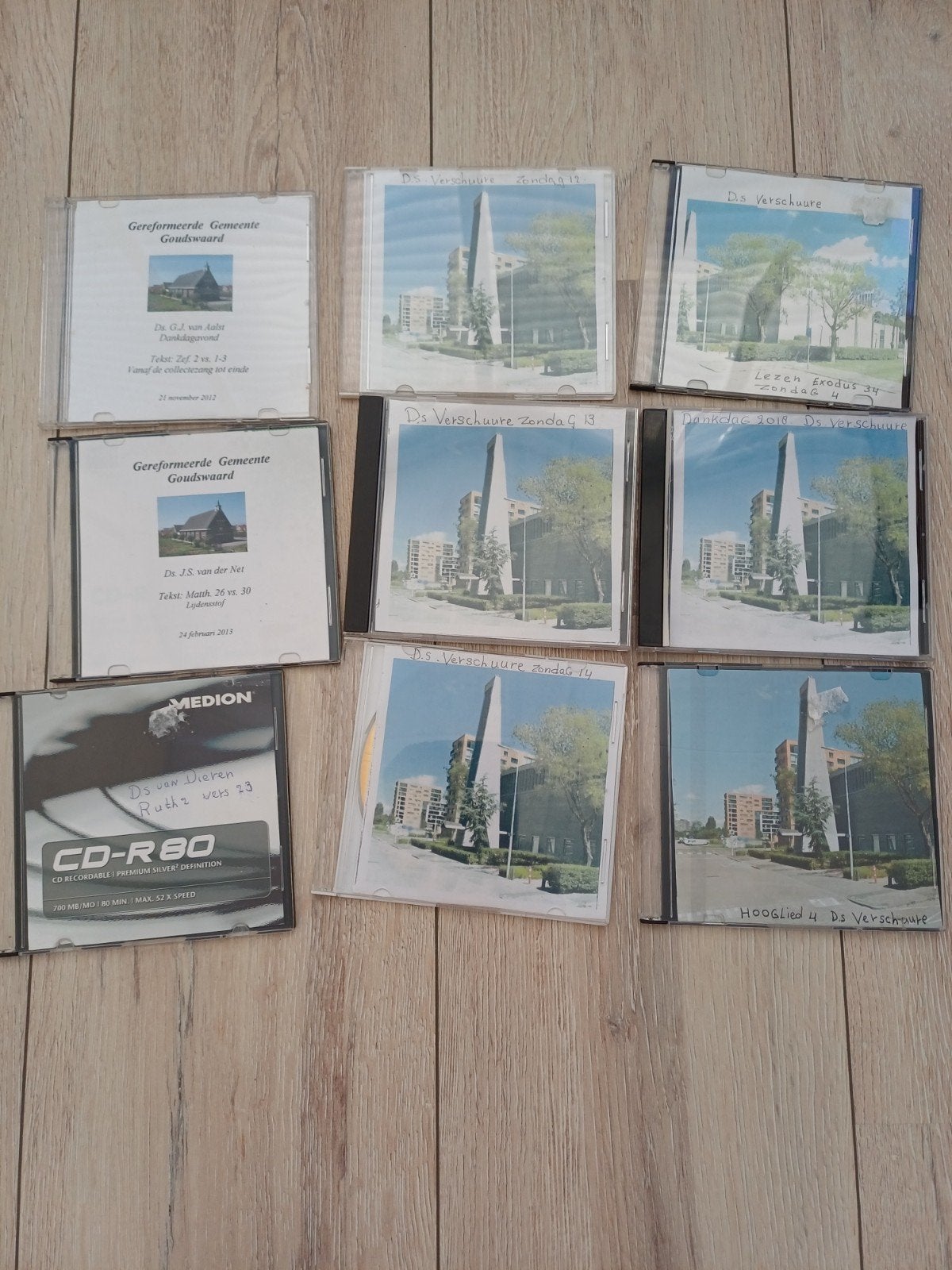9x Preken CD's:v. Dieren, Verschuure,vd Net,v.Aalst, Ophalen of Verzenden, Zo goed als nieuw, Koren of Klassiek, Single