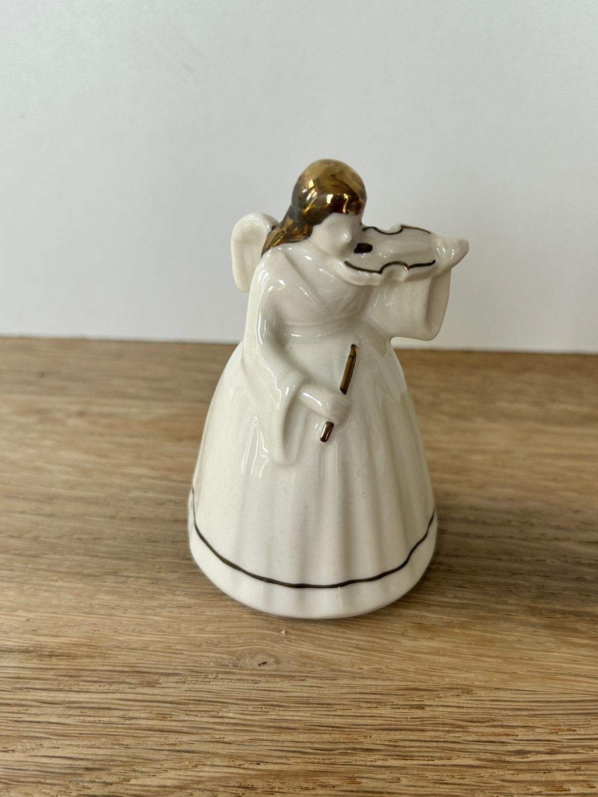 Goebel porseleinen kerstbel met goud, Verzamelen, Beelden en Beeldjes, Ophalen of Verzenden, Zo goed als nieuw, Dier