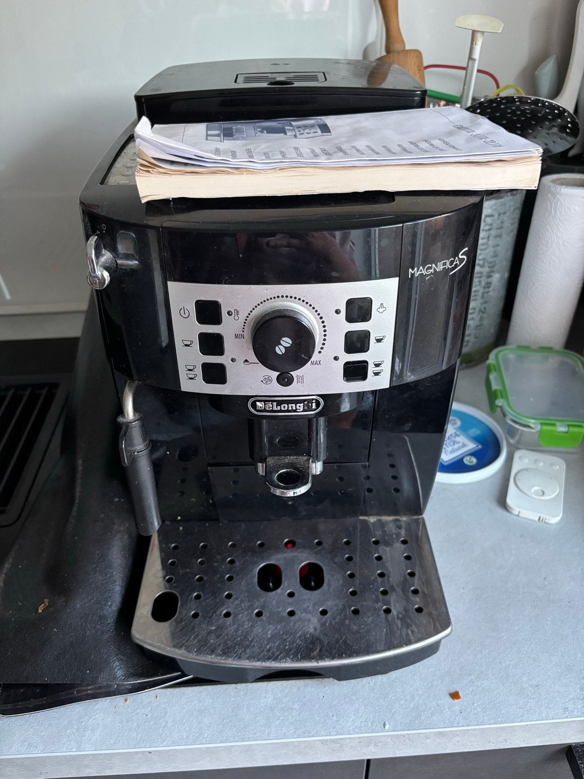 DeLonghi Magnifica S Espresso Apparaat - Gebruikt, Witgoed en Apparatuur, Koffiezetapparaten, Ophalen, Afneembaar waterreservoir