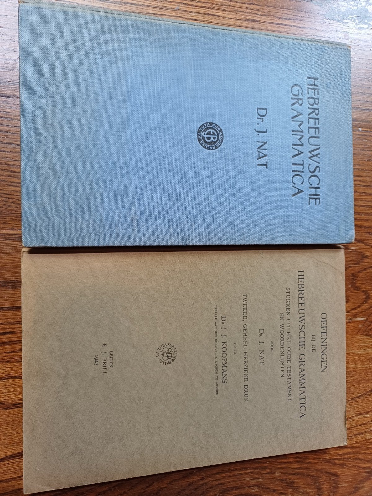 L17 Hebreeuwse Grammatica Dr. J. Nat (1939) + Oefeningen (19, Boeken, Ophalen of Verzenden