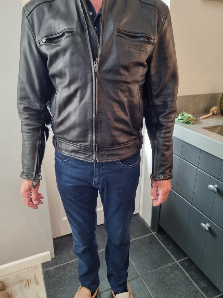 Leren motorjack, maat 52, Ophalen of Verzenden, Tweedehands, Jas | leer