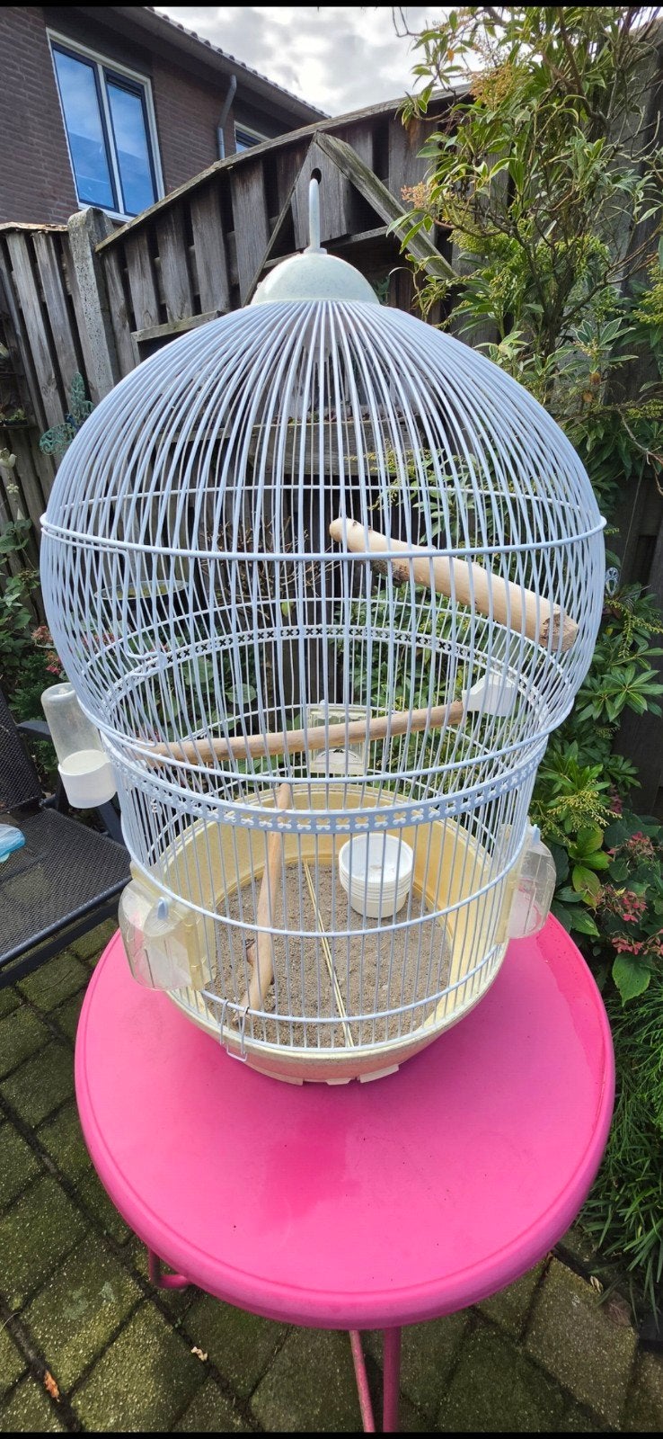 TE KOOP; RONDE VOGELKOOI, Ophalen, Metaal, Vogelkooi