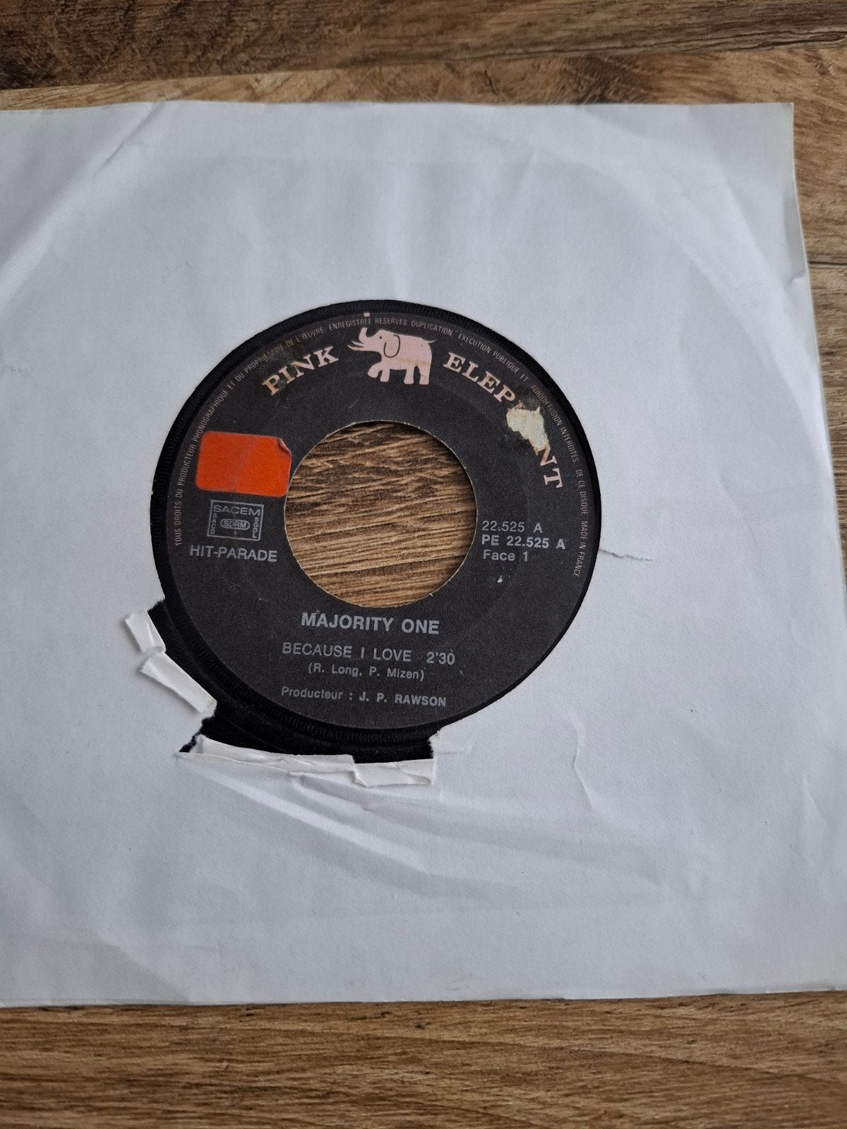 Majority One - Because I Love / Get Back Home (7" vinyl), Gebruikt, Originele persing, 7 inch, Ophalen of Verzenden