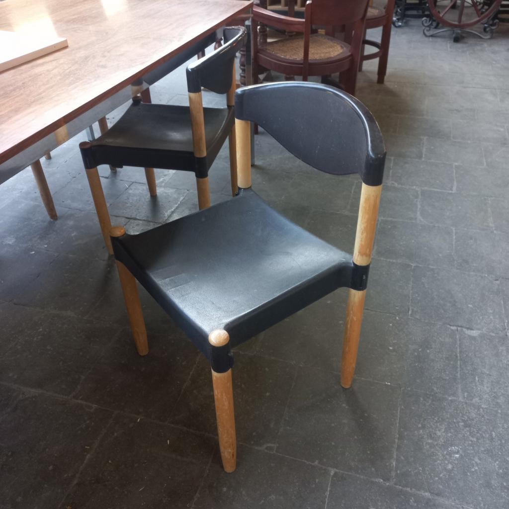4x Casala Strax door Helmuth Lohmeyer, Huis en Inrichting, Stoelen, Gebruikt, Vier, Bruin, Ophalen
