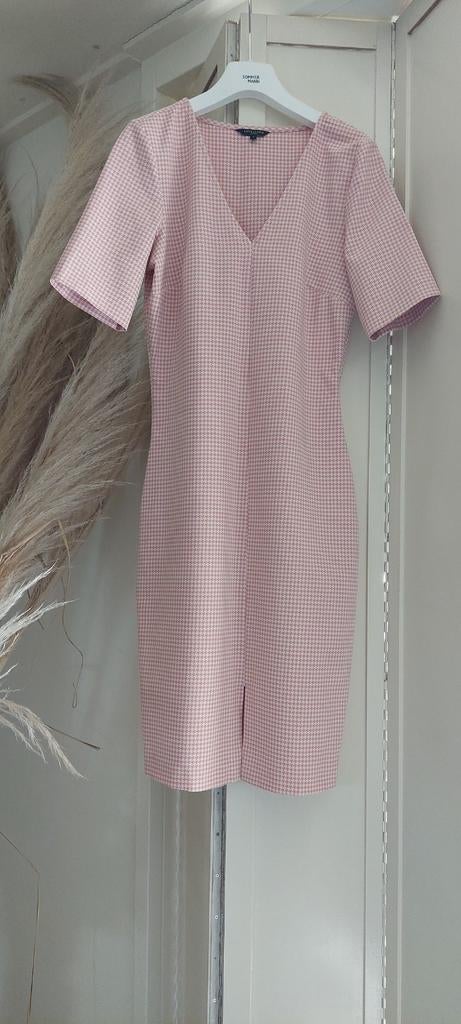 Cavallaro Napoli Paola Jurk - Roze Pied-de-poule, Kleding | Dames, Jurken, Cavallaro Napoli, Ophalen of Verzenden, Zo goed als nieuw