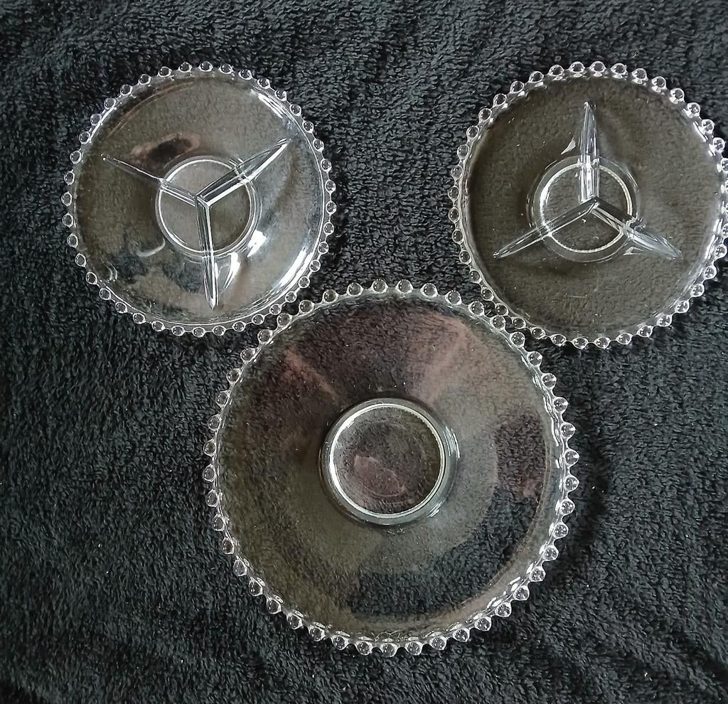Schalen glas parelrand, Antiek en Kunst, Ophalen of Verzenden