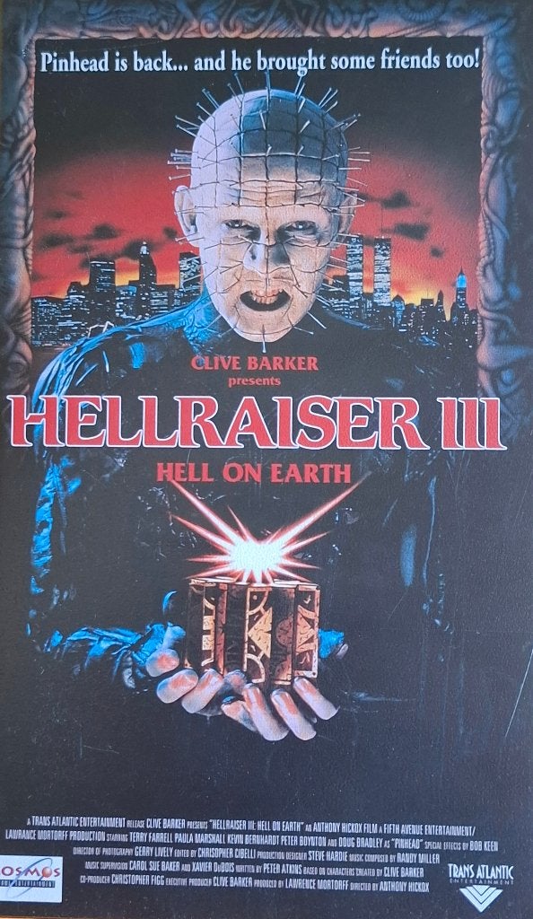 Hellraiser 3: Hell on Earth - VHS - RCV, Horror, Nederlands ondertiteld, Engels, Vanaf 16 jaar