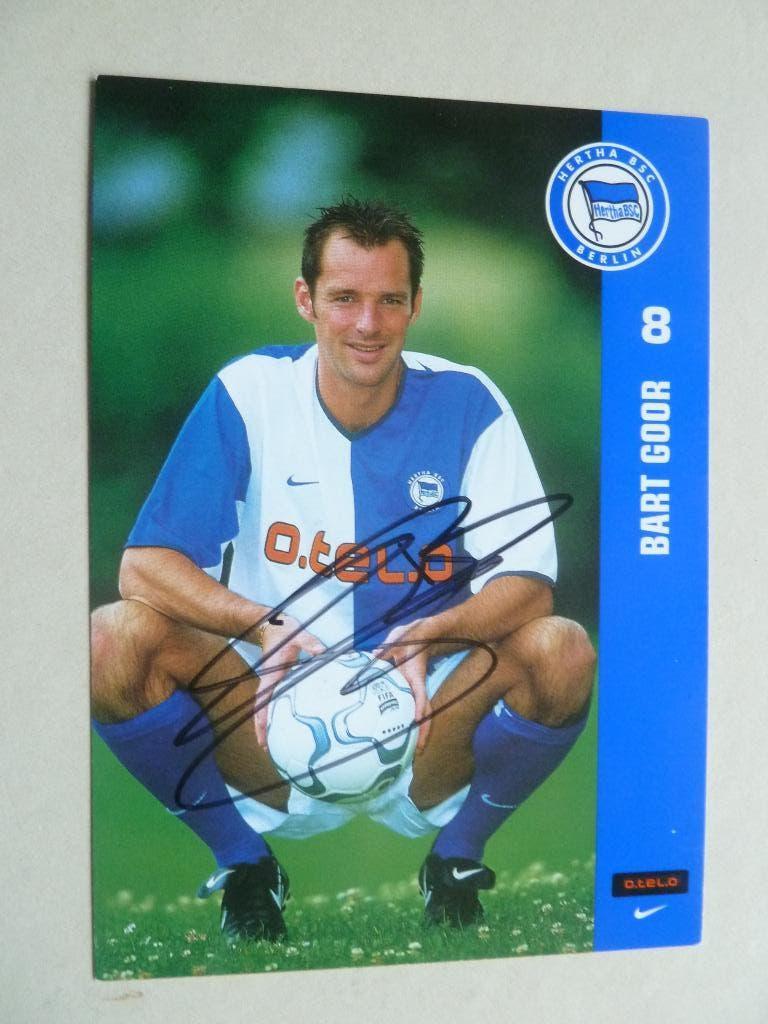 Spelerskaart. Bart.Goor. Hertha BSC.  2001/2002, Ophalen of Verzenden, Zo goed als nieuw, Buitenlandse clubs, Spelerskaart