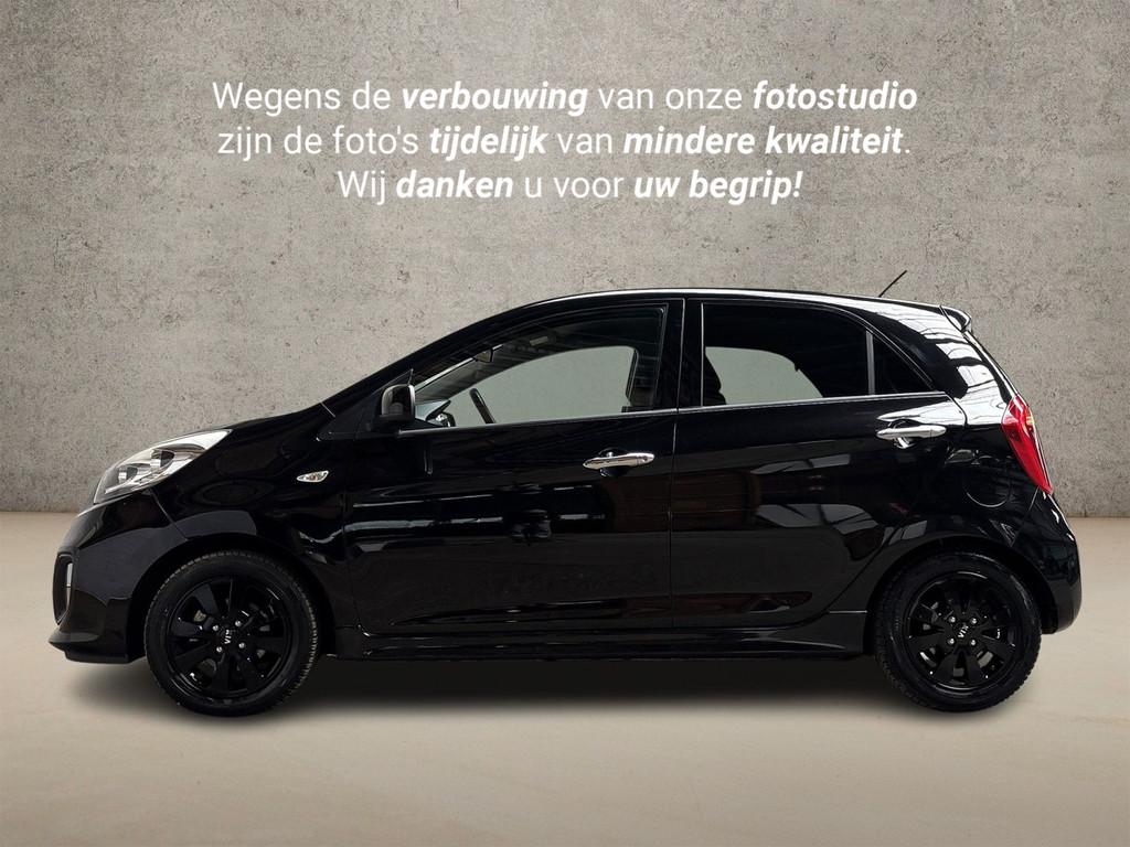 Kia Picanto 1.0 CVVT X-treme (5 DEURS, BLACK PACK, LEDER, CL, Auto's, Kia, Voorwielaandrijving, Gebruikt, Zwart, 400 kg