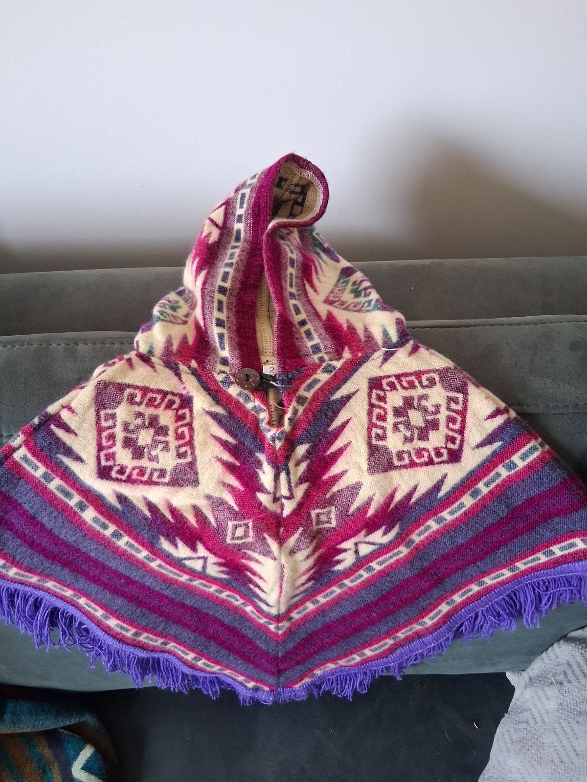 Nieuwe Alpaca Wollen Poncho voor 2-jarige Kind, Ophalen of Verzenden