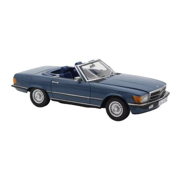 Mercedes Benz 500 SL 1982 Labrador Blauw Schaal 1/18 Norev, Auto, Norev, Ophalen of Verzenden, Norev