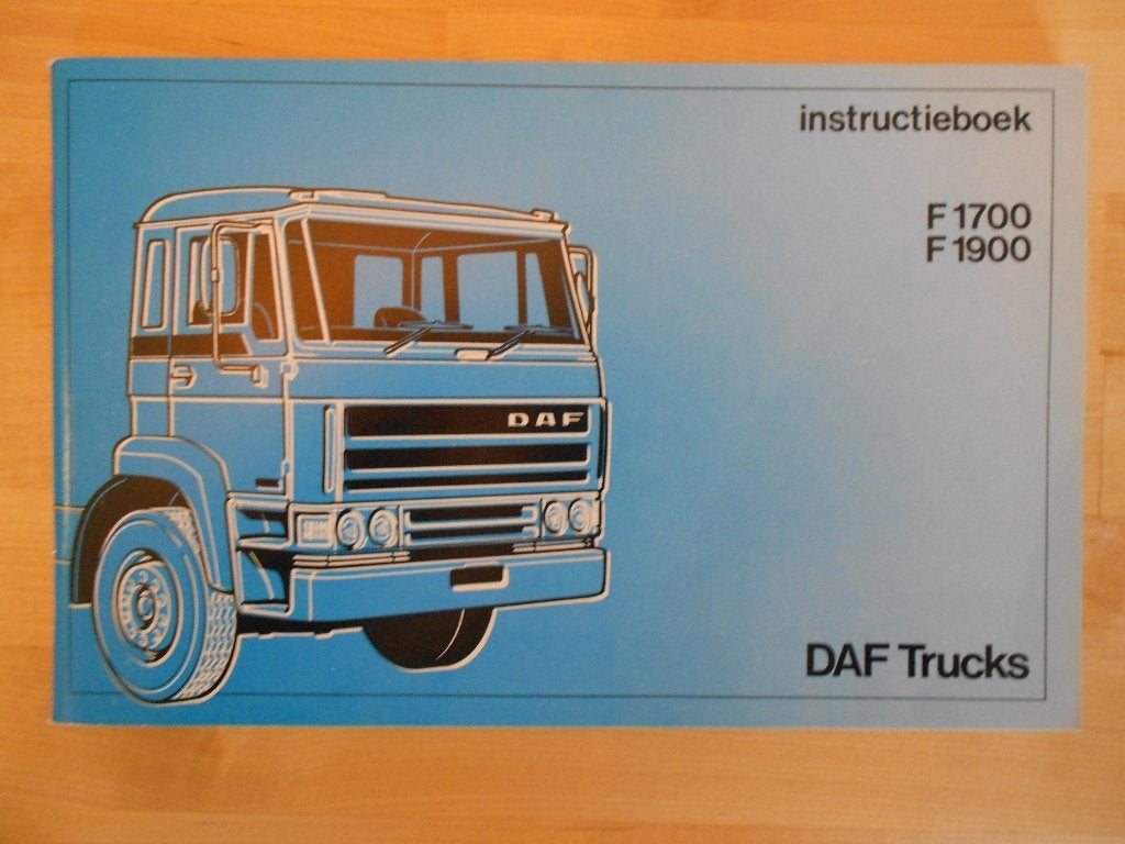 DAF 1700 1900 Instructieboek 1987 – Handleiding, Ophalen of Verzenden