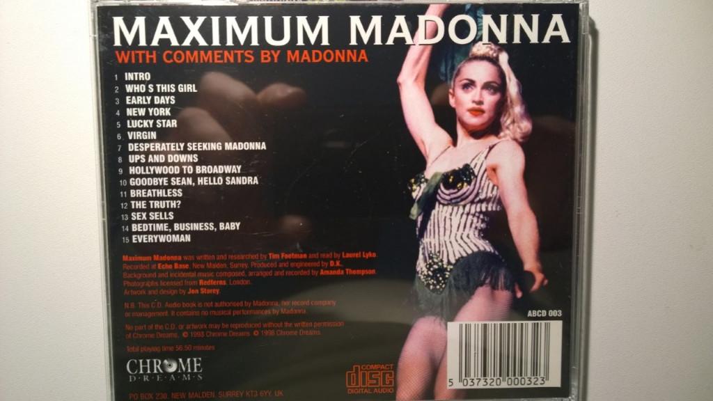 Madonna - Maximum Madonna (The Unauthorised Biography), Cd's en Dvd's, Ophalen of Verzenden, 1980 - 1989, Zo goed als nieuw