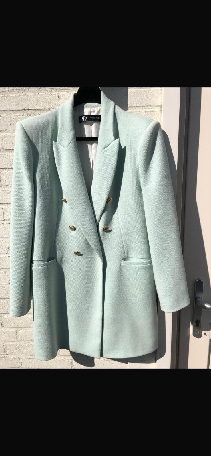 Mingroen colbert jas dames, Ophalen, Zo goed als nieuw, Zwart