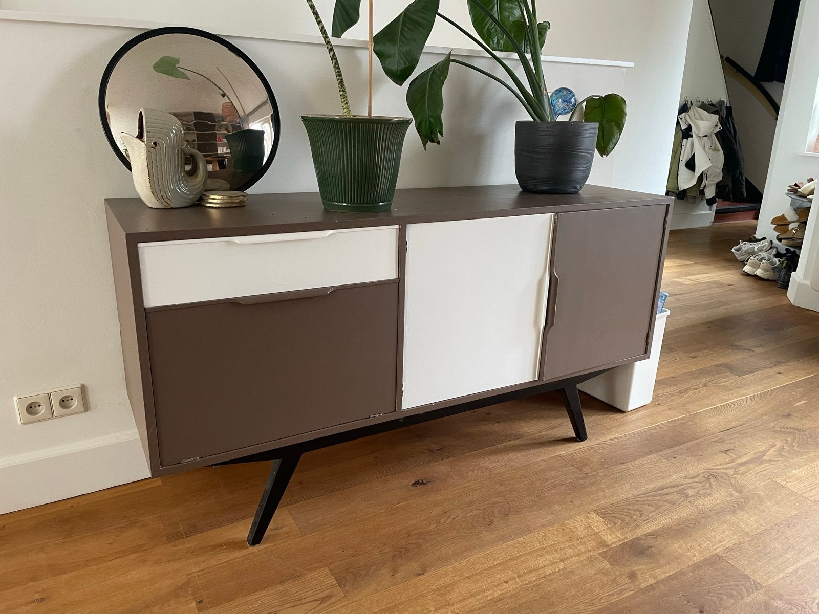 Geverfde dressoir/kast - 150x78x44 cm, Ophalen, Gebruikt, 100 tot 150 cm, Met lade(s)