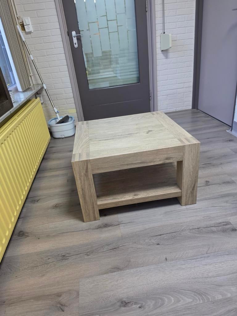 Vierkante salontafel 67x67x40 cm, Ophalen, Gebruikt, 50 tot 100 cm, Vierkant