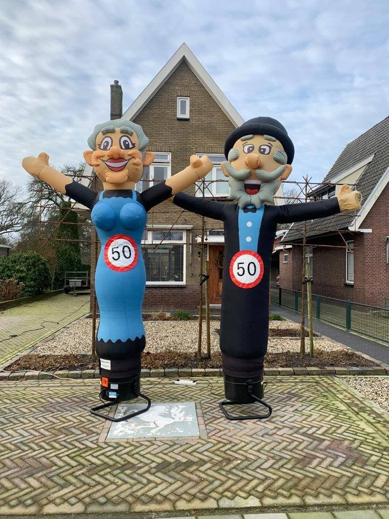skydancer Abraham of Sara Sarah 3,5 m hoog 3 dagen 25 euro, Ophalen, Zo goed als nieuw, Abraham of Sarah