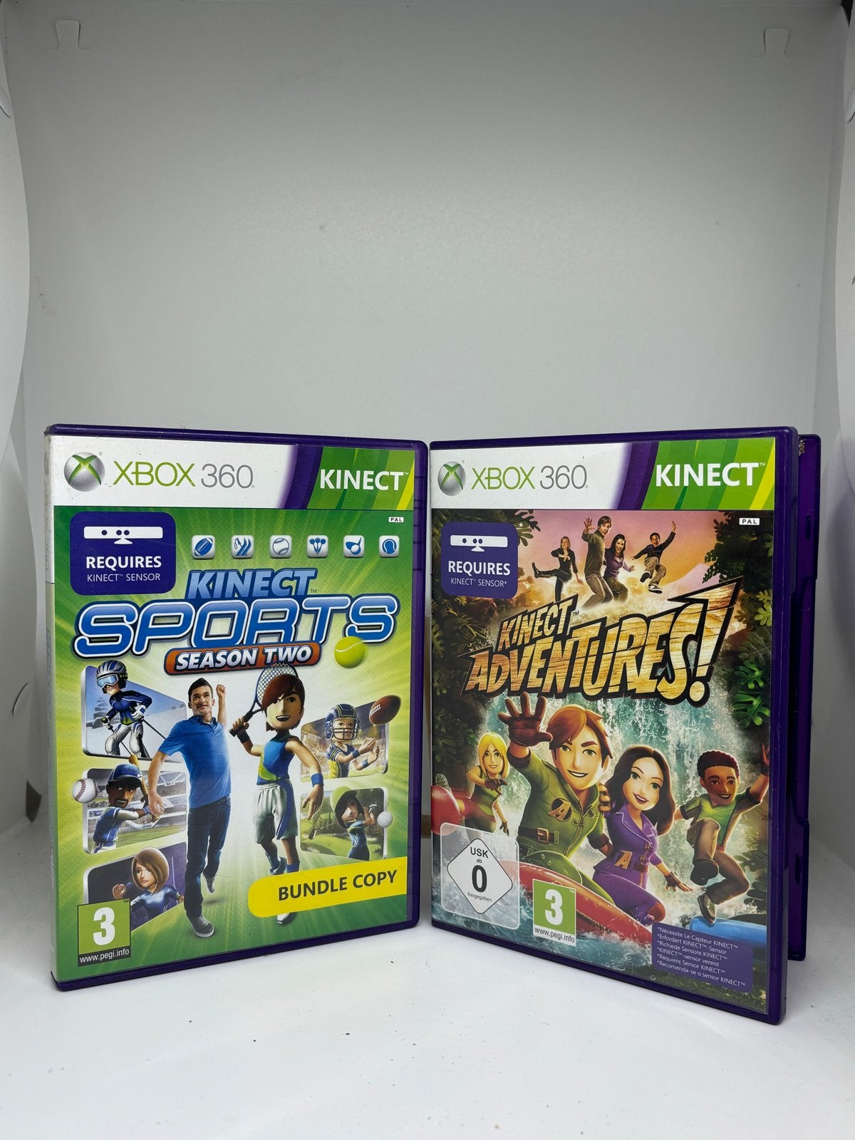Xbox 360 Kinect Sports Season Two & Kinect Adventures, Gebruikt, Eén computer, Ophalen of Verzenden, Sport
