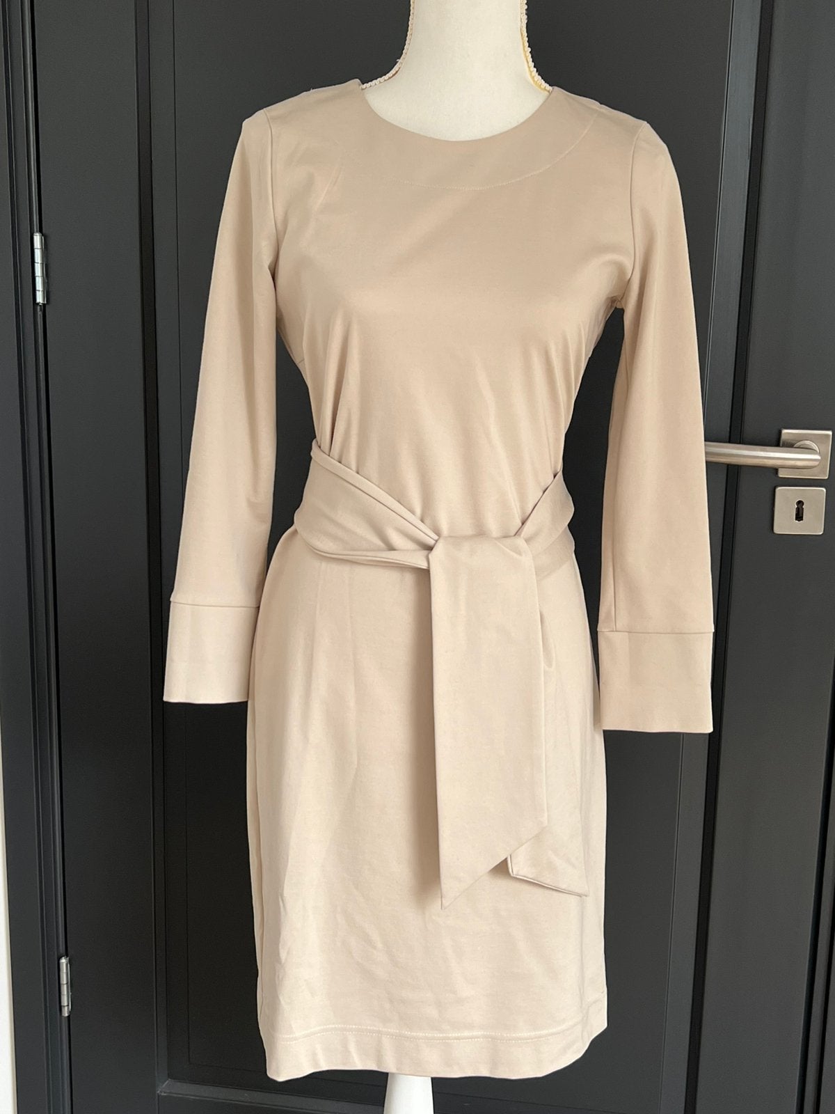 Beige tricot jurk XS Port Lavande, Kleding | Dames, Ophalen of Verzenden, Zo goed als nieuw, Maat 34 (XS) of kleiner, Beige