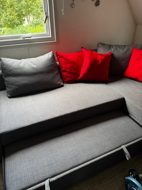 Slaapbank hoek, Ophalen, Overige materialen, 125 tot 150 cm, Hoekbank