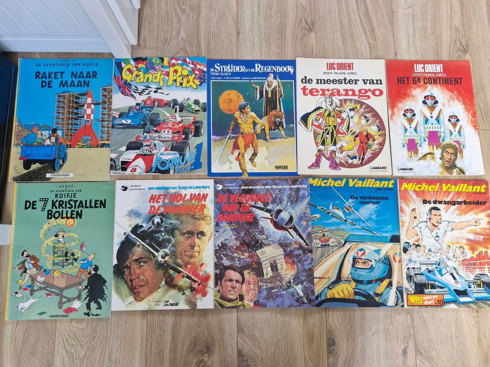 Set van 10 div. stripboeken - Kuifje, Michel Vaillant e.a., Meerdere stripboeken, Ophalen of Verzenden, Gelezen