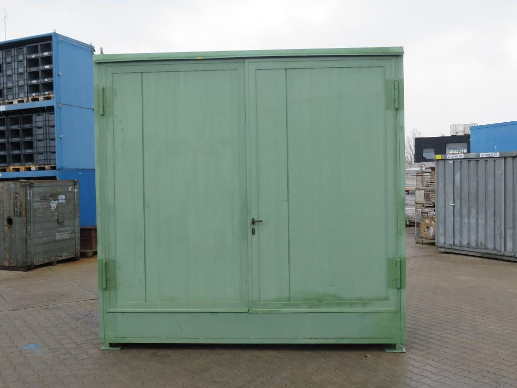 chemiecontainer milieucontainer met verdieping en 2x lekbak, Ophalen, Hoffmann, Gebruikt, Zandhaarweg