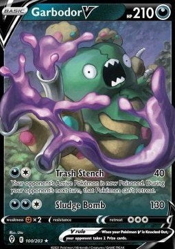 Garbodor V 100/203 - Evolving Skies - NM, Ophalen of Verzenden, Zo goed als nieuw, Losse kaart