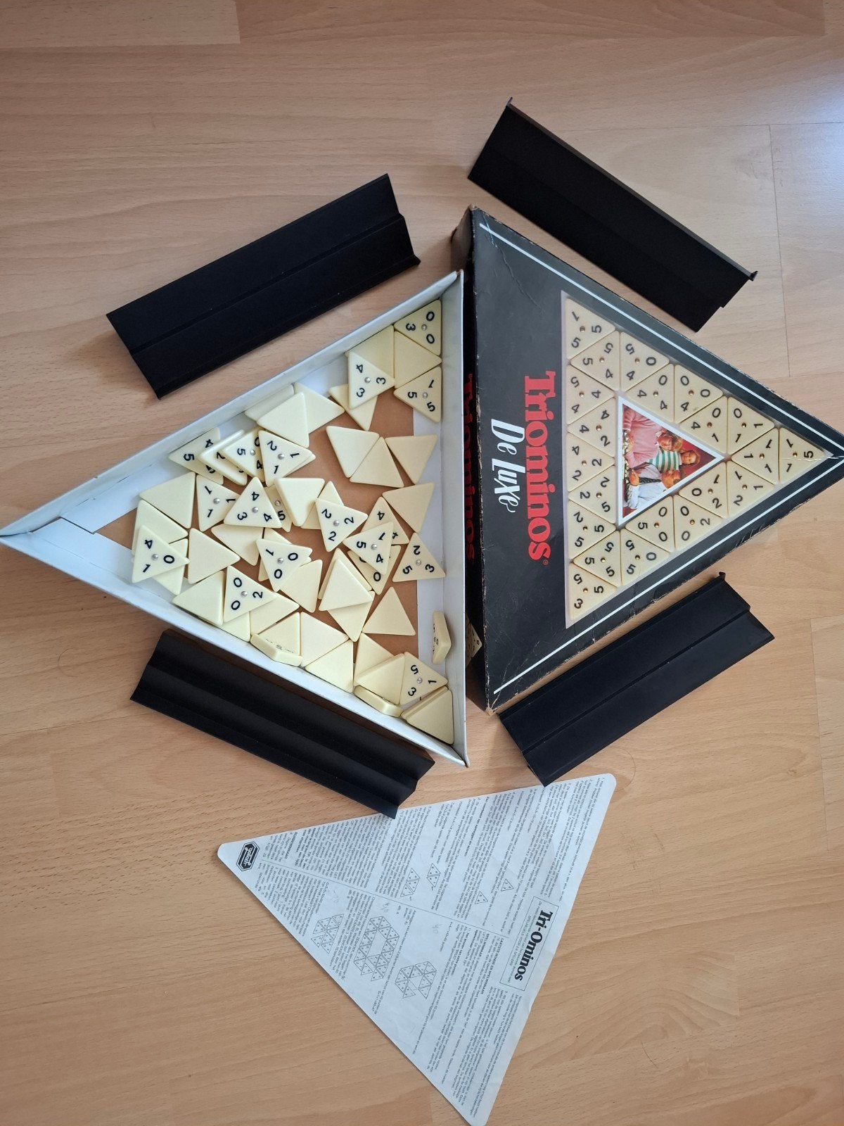 Triominos de Luxe - Compleet Gezelschapsspel, Een of twee spelers, Ophalen of Verzenden, Gebruikt, Goliath