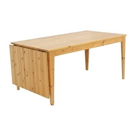 IKEA NORNÄS Uitschuifbare eettafel / bureau massief grenen, Gebruikt, 150 tot 200 cm, Vier personen, Grenenhout