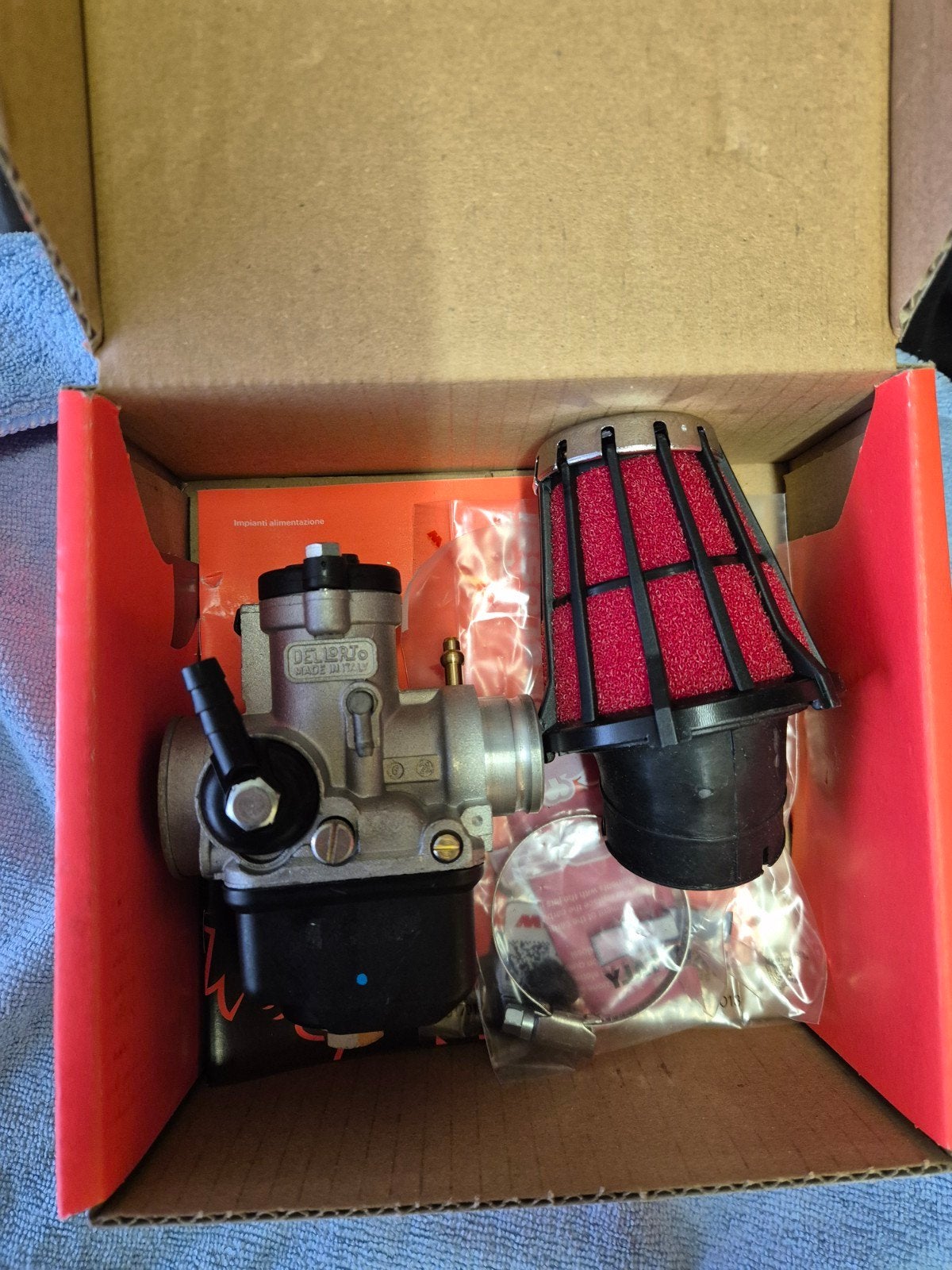 malossi 25mm (Dellorto) carburateur nieuw, Motoren, Ophalen of Verzenden