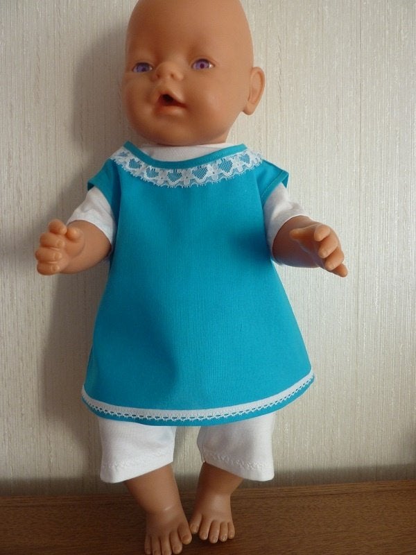 Overgooier en t-shirt voor de baby born pop.Poppenkleertjes, Ophalen of Verzenden, Nieuw, Babypop