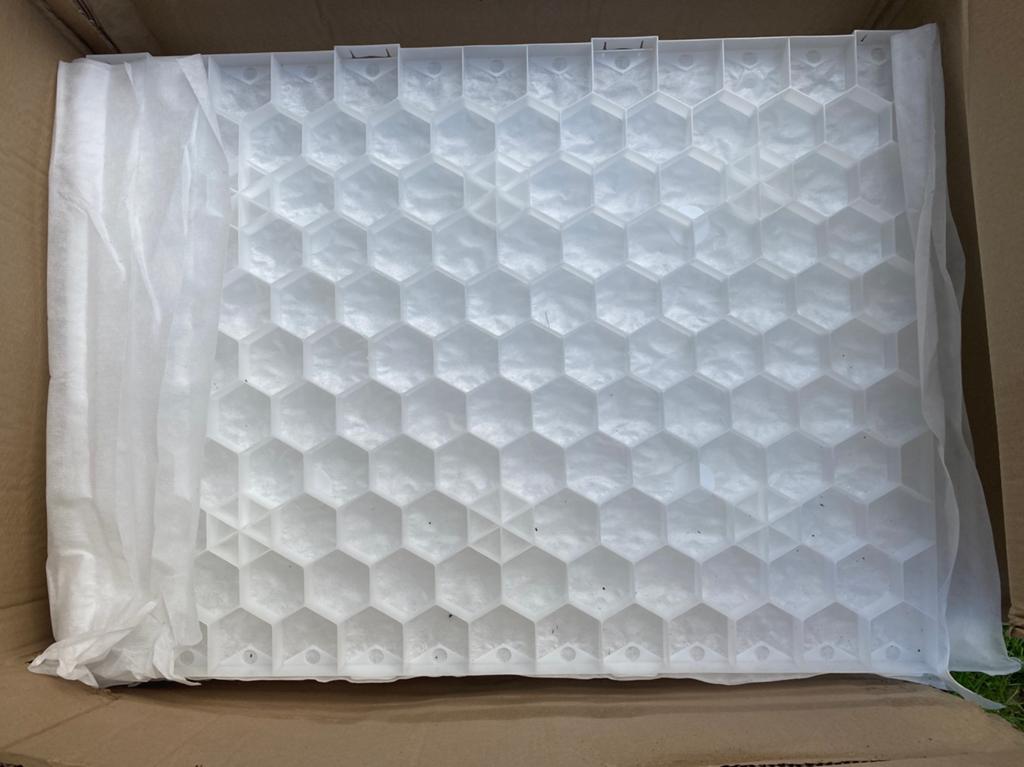7x Grindmatten met worteldoek wit 60x80cm, Ophalen of Verzenden, Zo goed als nieuw, Overige typen