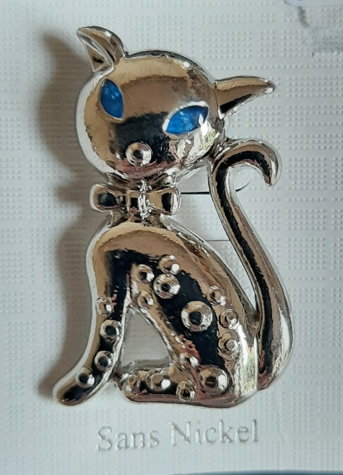 Zilverkleurige poezen broche nieuw., Ophalen of Verzenden, Nieuw
