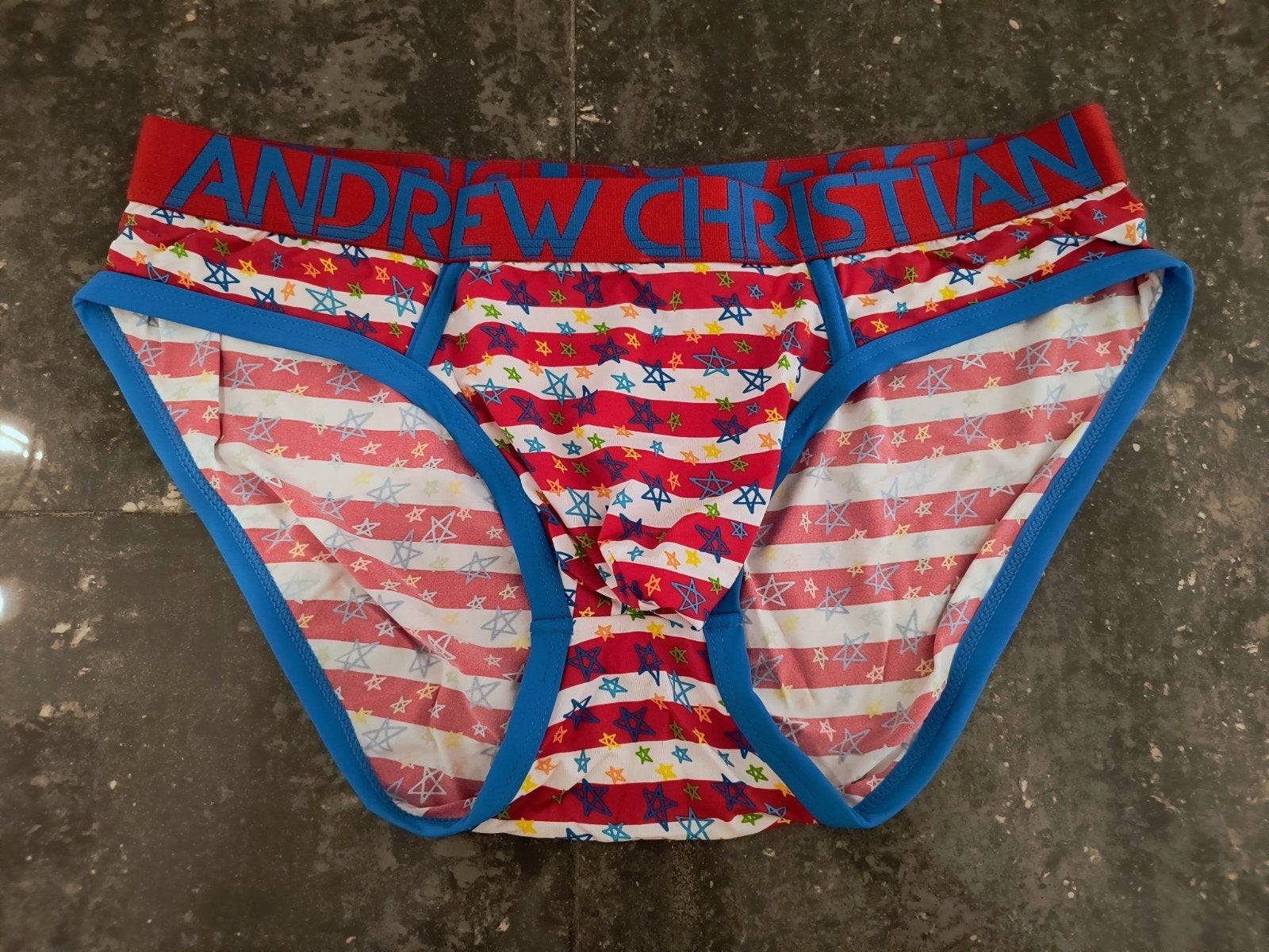 Andrew Christian Rode Witte Gestreepte Heren Slip Ondergoed, Kleding | Heren, Verzenden, Rood, Andrew Christian, Slip