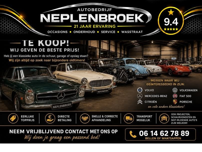 ✨ ✨ Gezocht: Oldtimer te koop!, Auto's, Oldtimers, Overige merken, Overige carrosserieën, Overige brandstoffen, Bedrijf