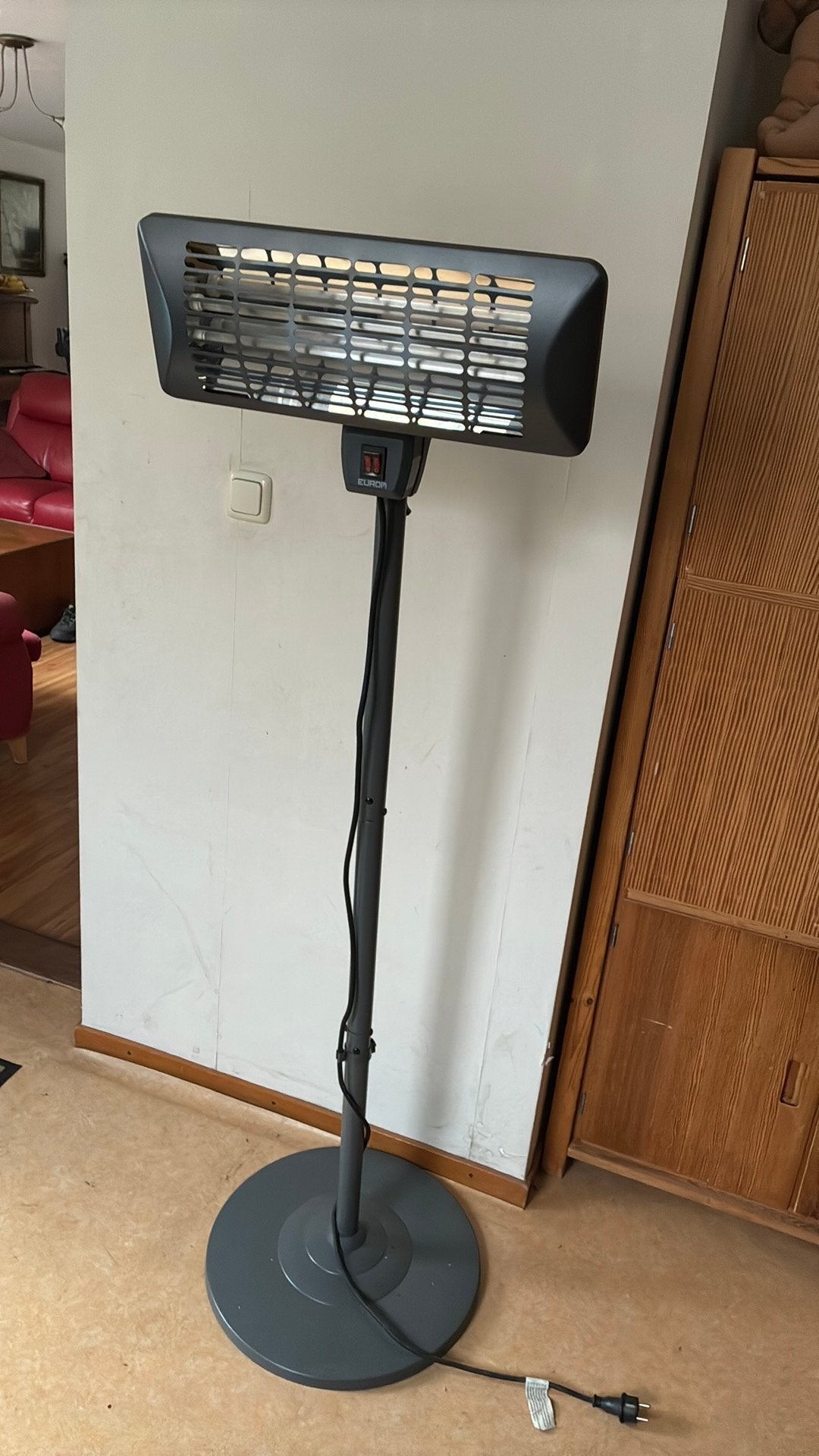 Gebruikte Eurom Q-time 2000S terrasverwarmer, Ophalen, Gebruikt, Elektrisch, Vloer