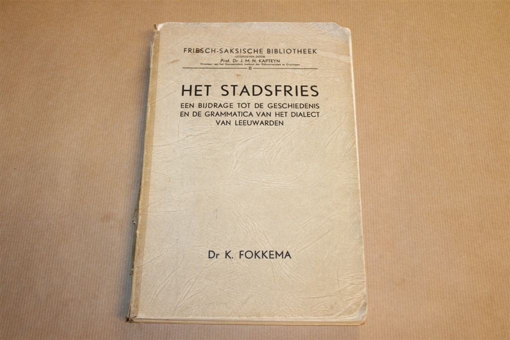 Het Stadsfries - Dialect van Leeuwarden - 1937, Boeken, Geschiedenis | Stad en Regio, Zo goed als nieuw, Ophalen of Verzenden