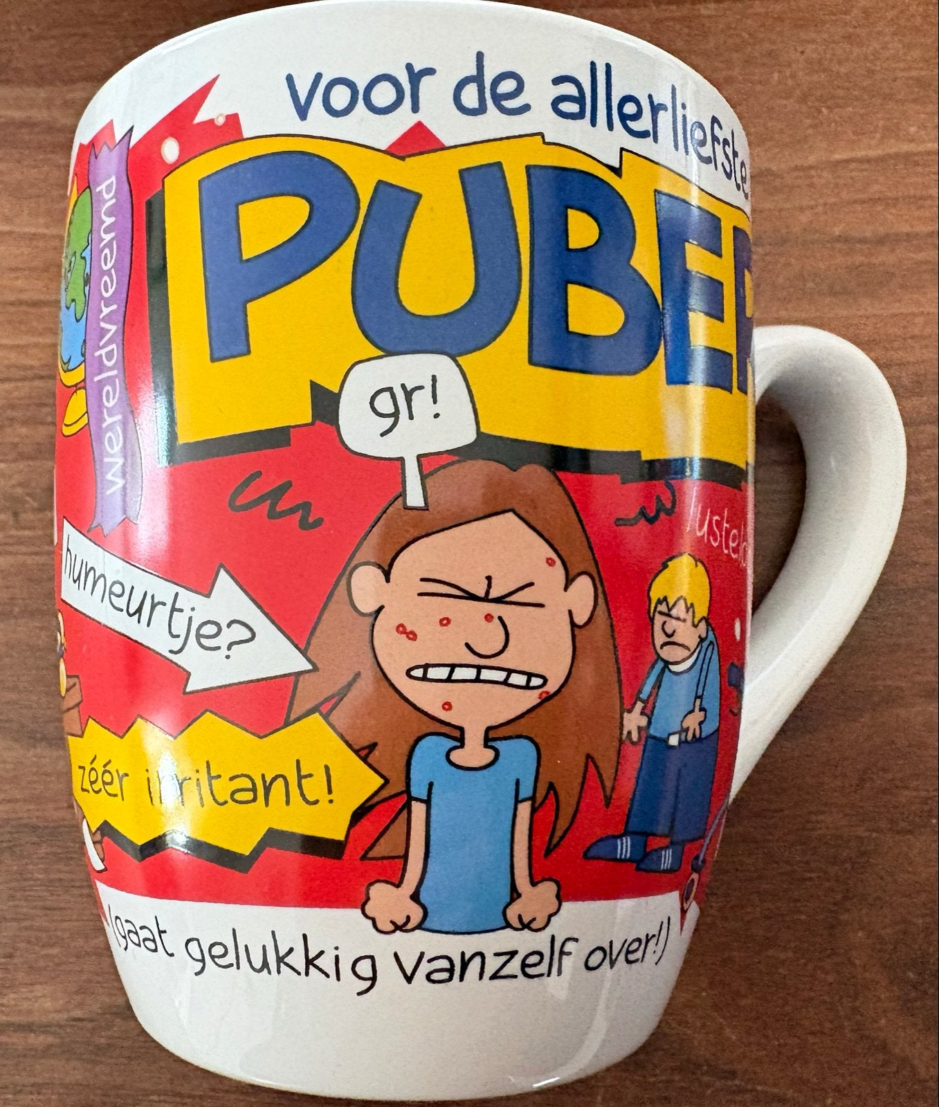 Leuke Cartoonmok Puber, Ophalen of Verzenden, Nieuw, Meerkleurig, Steen/keramiek