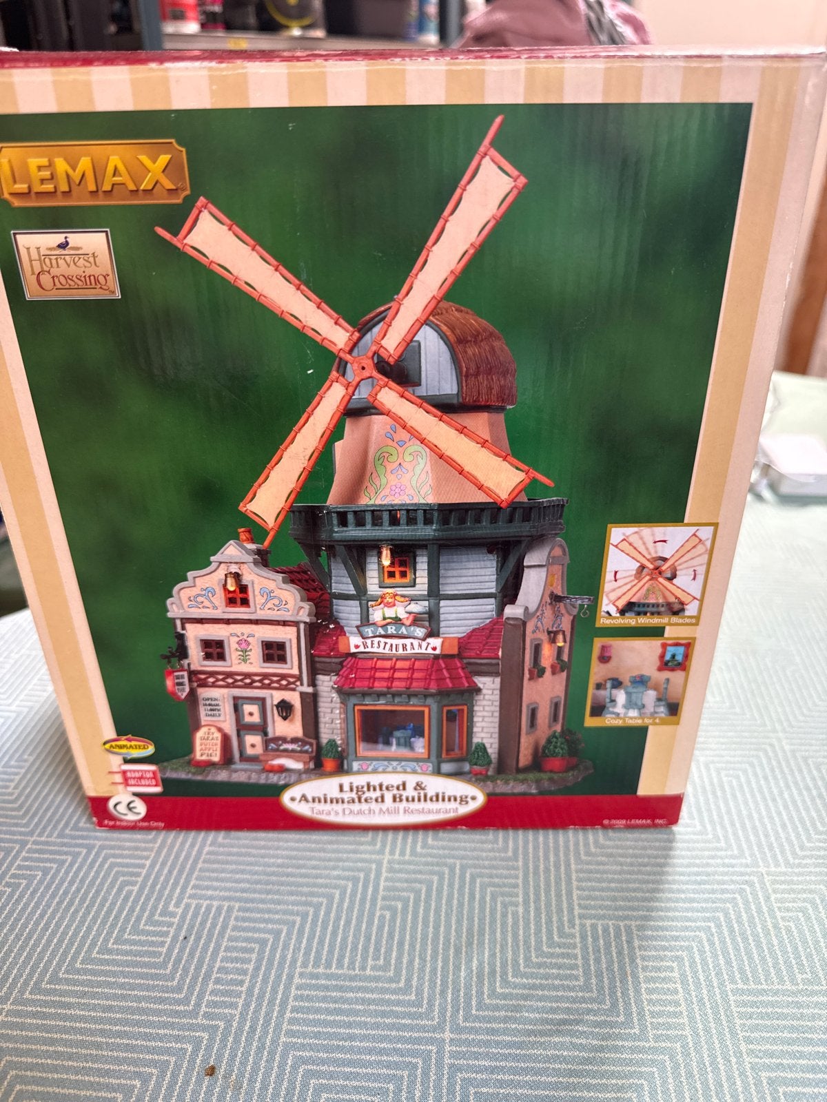 Lemax Tara's Dutch Mill Restaurant - Verlicht en Geanimeerd, Gebruikt, Meerkleurig, Kunststof, Ophalen of Verzenden