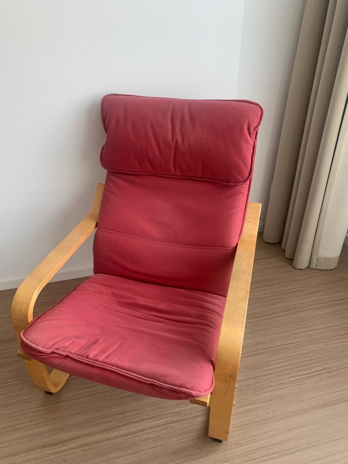 Ikea Poäng stoel, Ophalen, Gebruikt, 75 tot 100 cm, Hout