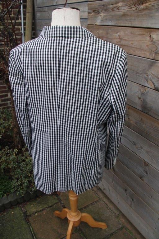 Jasje zwart/offwhite Cassani mt 46 Vaste prijs, Verzenden, Zwart, Maat 46/48 (XL) of groter, Zo goed als nieuw