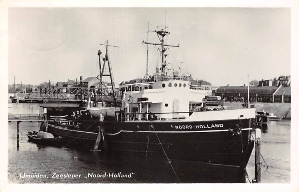 IJmuiden Zeesleper Noord-Holland Sleepboot Scheepvaart, Verzenden, 1940 tot 1960, Gelopen, Noord-Holland