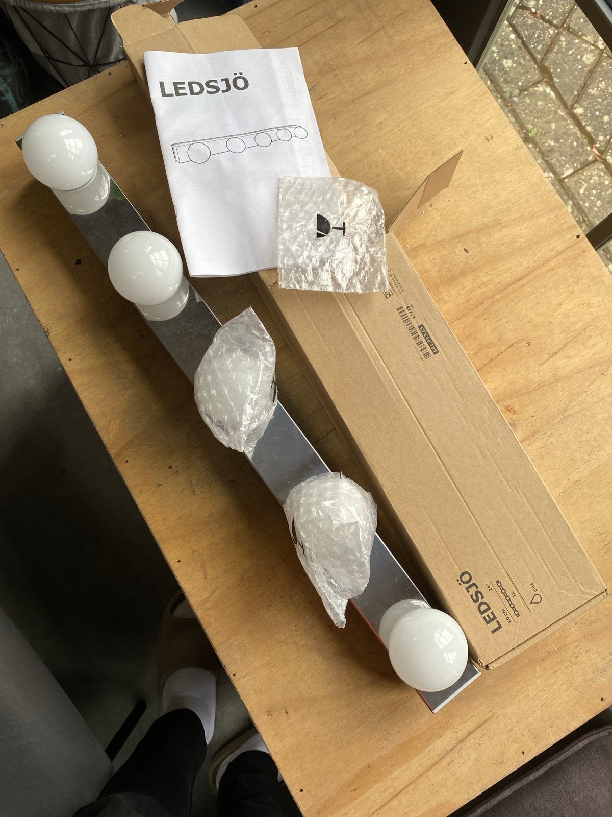 IKEA LEDSJÖ LED-wandlamp - Nieuw in doos, Metaal, Nieuw, Zilver, Modern