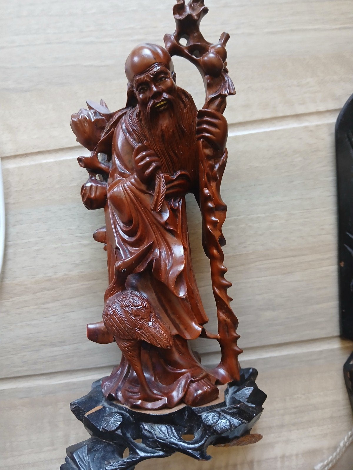 chinees beeldje notenhout, Ophalen of Verzenden