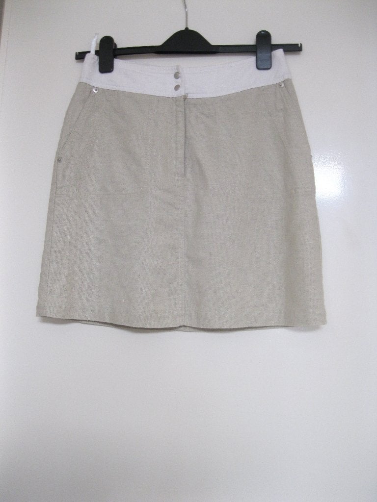 Cambridge linnen rok beige / room s / 36  Nieuwprijs €69,90, Kleding | Dames, Rokken, Verzenden, Beige, Nieuw, Maat 36 (S)